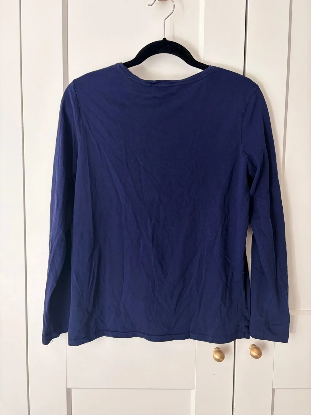 Ralph Lauren Long Sleeve V-Neck Tee in Navy | XL